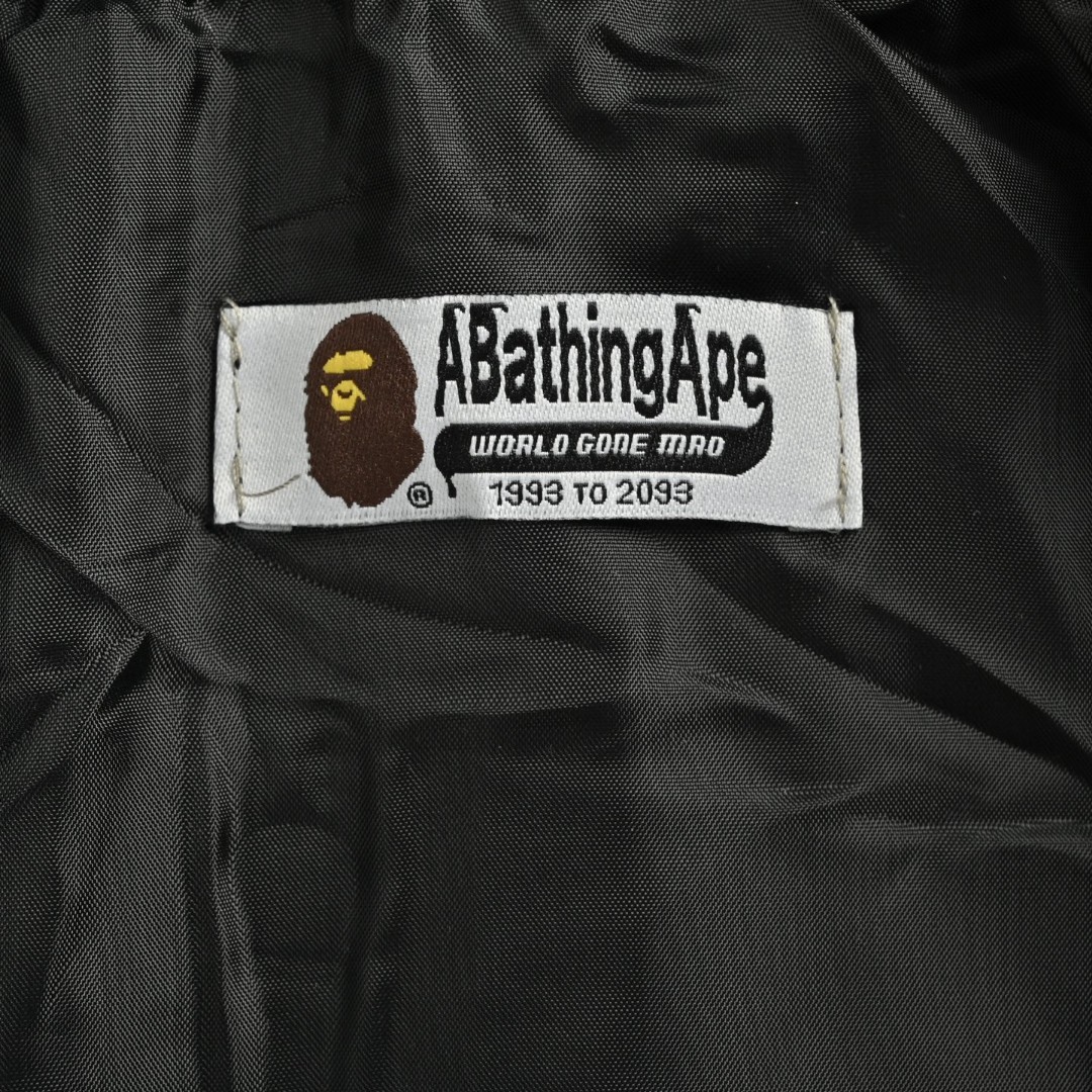 A BATHING APE Bape 迷彩拼接鲨鱼头多标拉链连帽卫衣 外套 长袖 黑色 灰色 B0