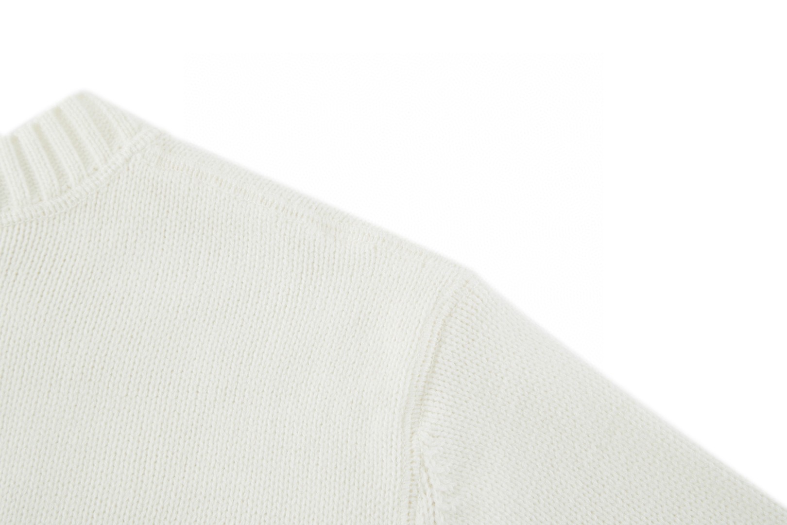 PRADA 普拉达 提花徽标羊毛针织毛衣 针织衫 长袖 白色 黑色 灰色 B0 UMB223-1YMW-F0002-S-211