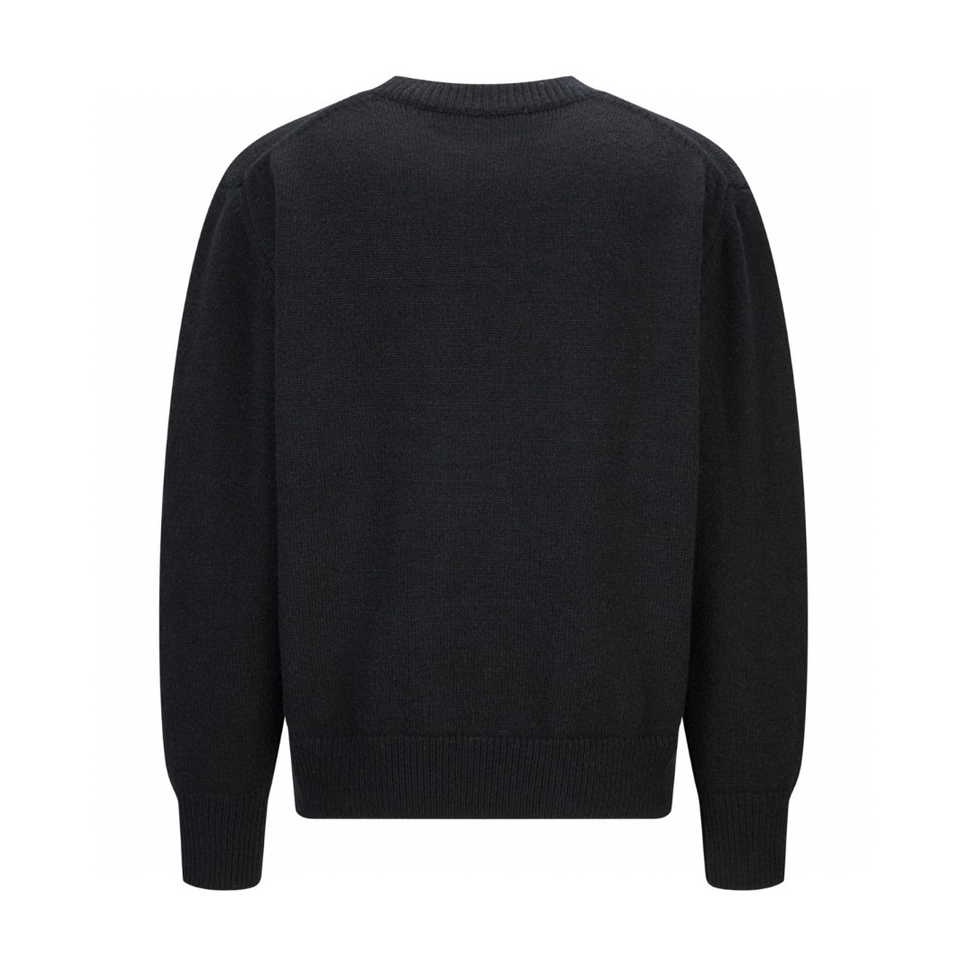 PRADA 普拉达 刺绣标识羊毛针织毛衣 针织衫 长袖 白色 黑色 灰色 B0 