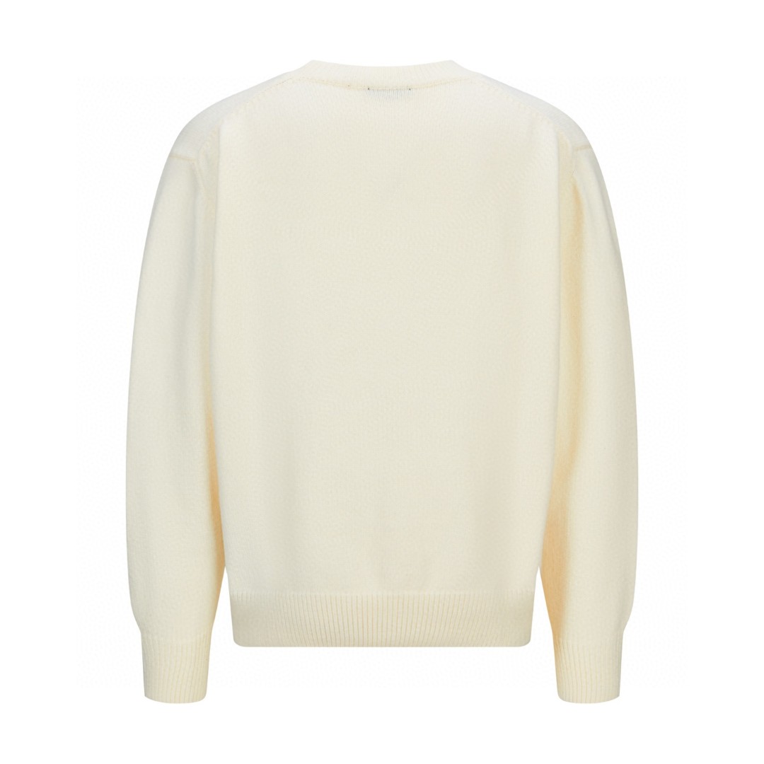 PRADA 普拉达 刺绣标识羊毛针织毛衣 针织衫 长袖 白色 黑色 灰色 B0 