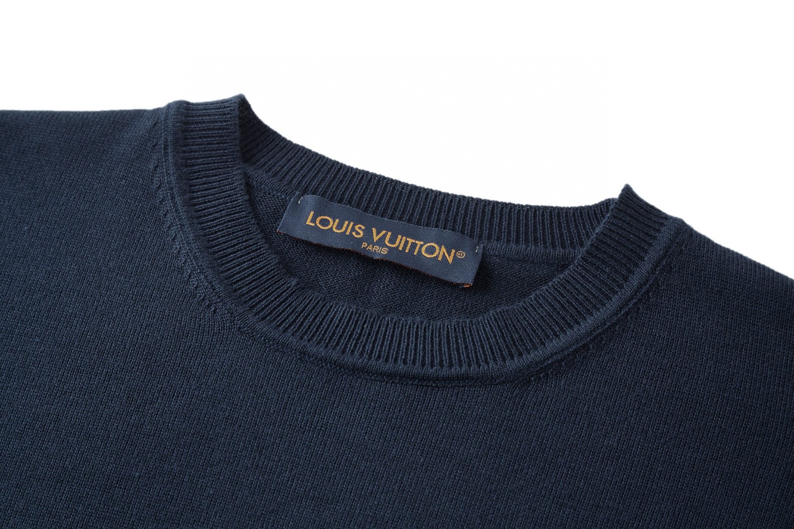 LOUIS VUITTON 路易威登 提花螺纹袖羊毛针织衫 毛衣 外套 黑色 藏青色 B0 1AGJW9