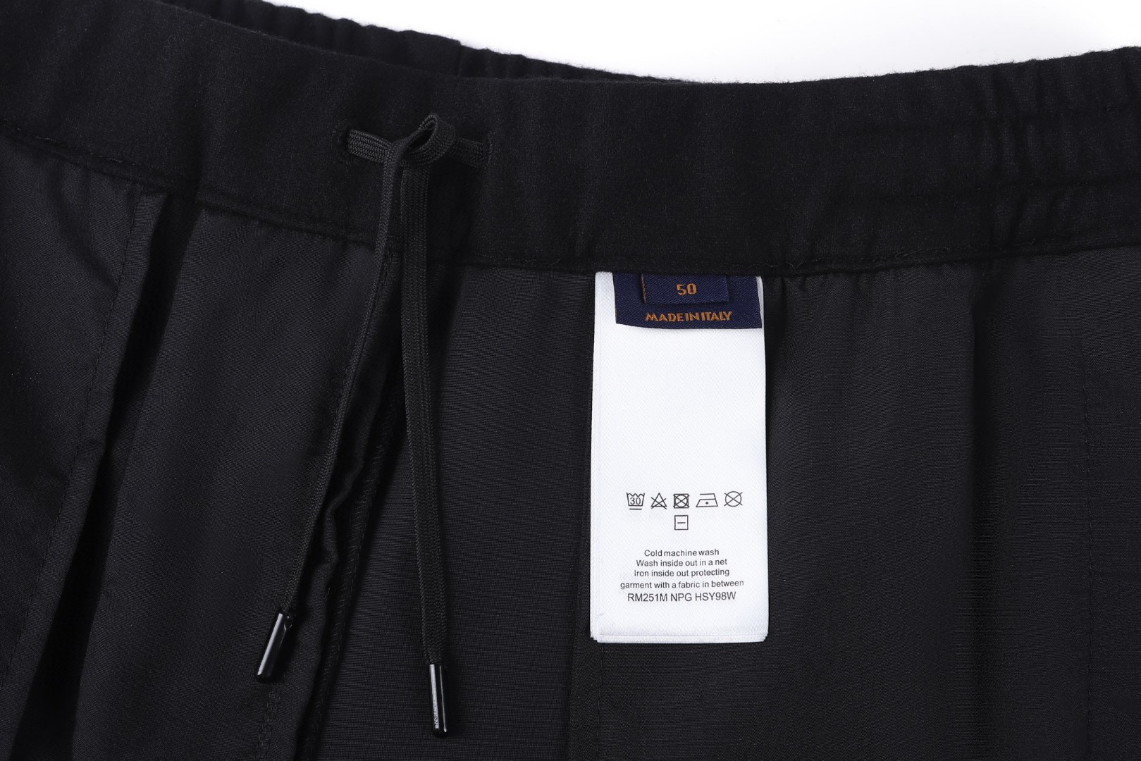 LOUIS VUITTON 路易威登 铁标科技休闲裤 运动裤 裤子 长裤 黑色 B0 1AIWGE