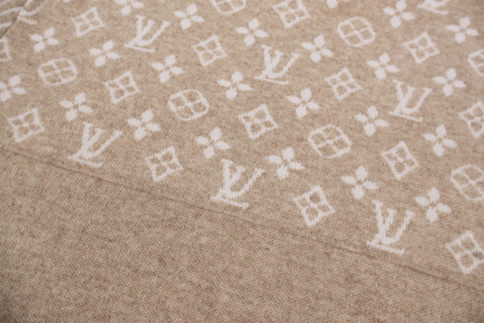 LOUIS VUITTON 路易威登 SKI滑雪系列 半拉链印花毛衣 针织衫 灰色 B5 1AJBWH