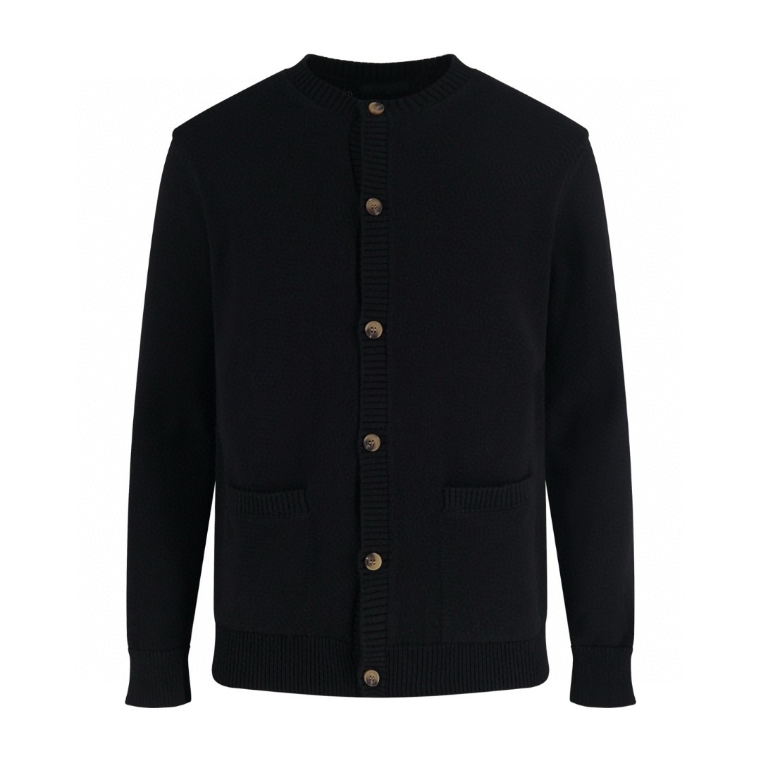 PRADA 普拉达 羊绒后领布标针织衫 开衫 毛衣 长袖 黑色 棕色 B0 UMG414-17TU-F0040-S-OOO