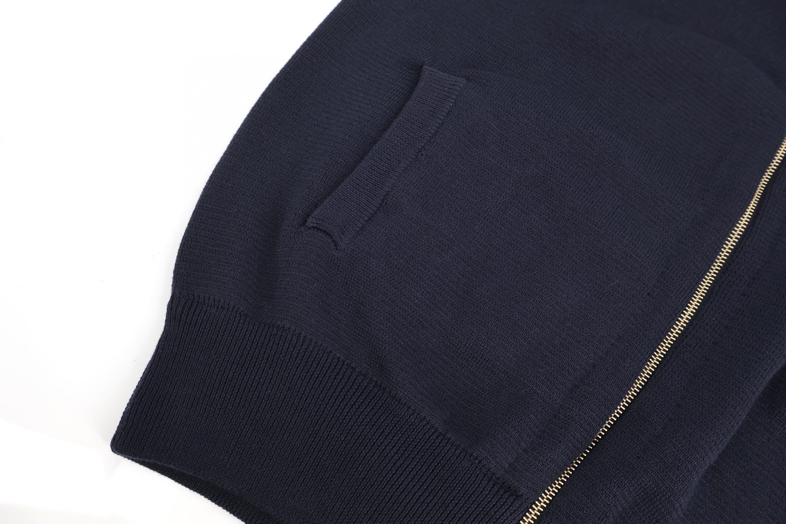 THOM BROWNE 四条杠织带羊毛针织拉链开衫 毛衣 外套 长袖 深蓝色 灰色 B0 MKJ071A-Y1002-025