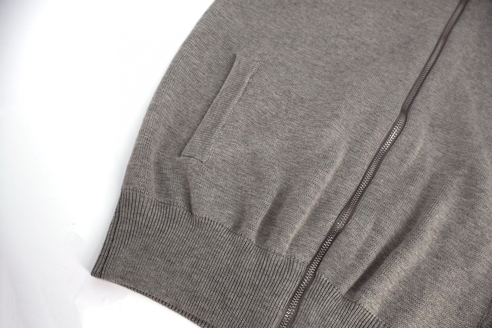 THOM BROWNE 织带羊毛针织拉链开衫 毛衣 外套 长袖 深蓝色 灰色 B0 MKJ076A-Y3007-415