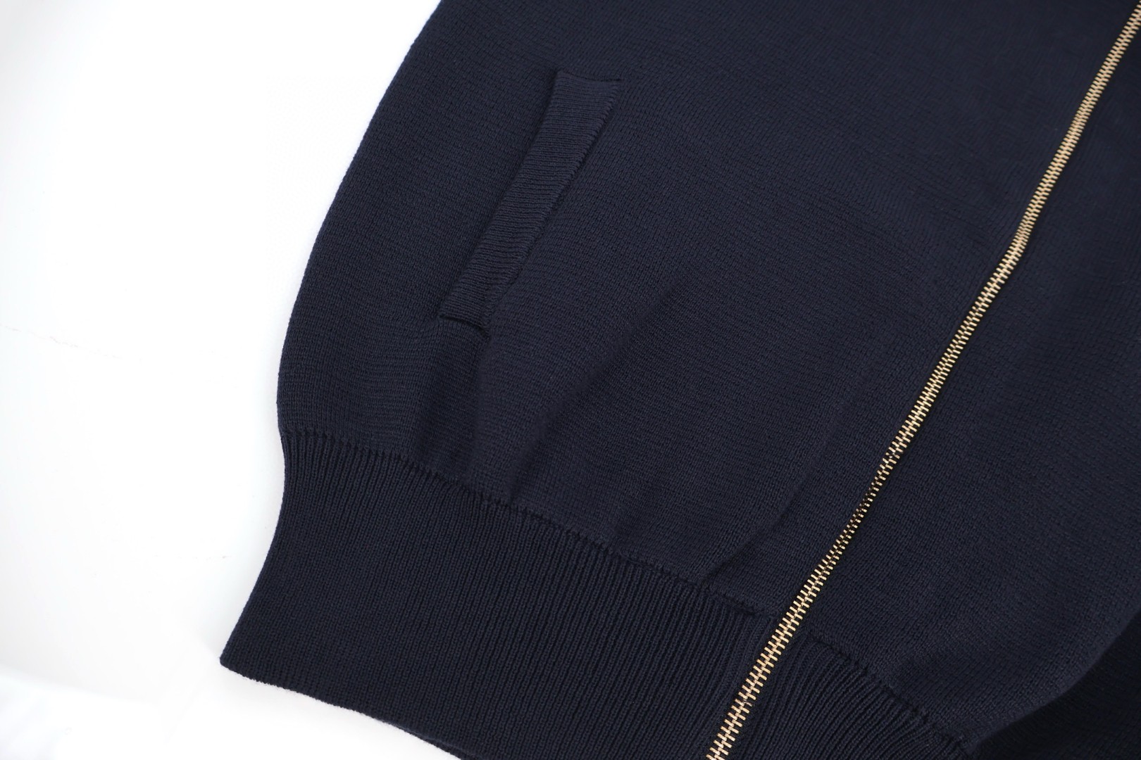 THOM BROWNE 织带羊毛针织拉链开衫 毛衣 外套 长袖 深蓝色 灰色 B0 MKJ076A-Y3007-415