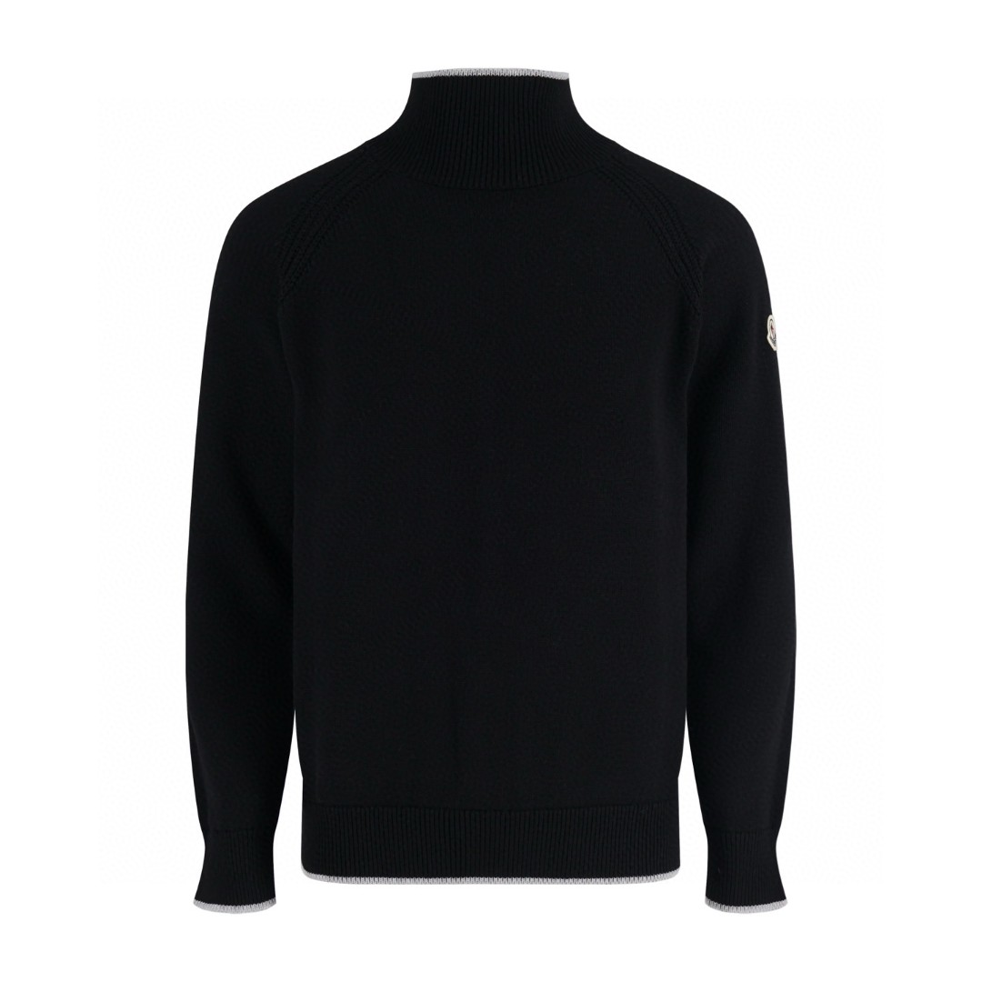 Moncler 蒙口 徽标高领毛衣 针织衫 秋冬 外套 灰色 黑色 B0 K20919F00003M7751910