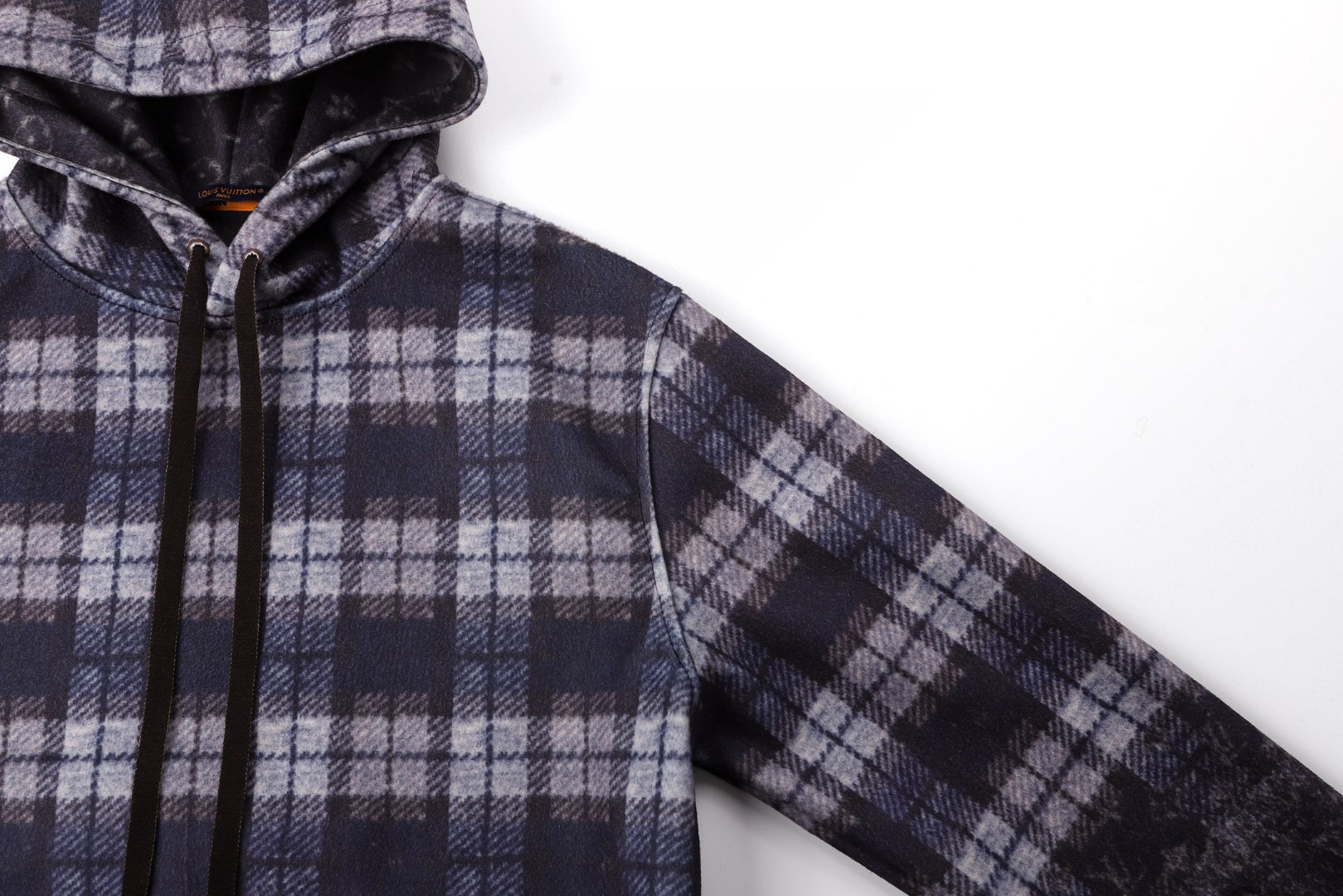 LOUIS VUITTON 路易威登 格纹渐变毛呢连帽卫衣 外套 棕色 B5 1AJCB1