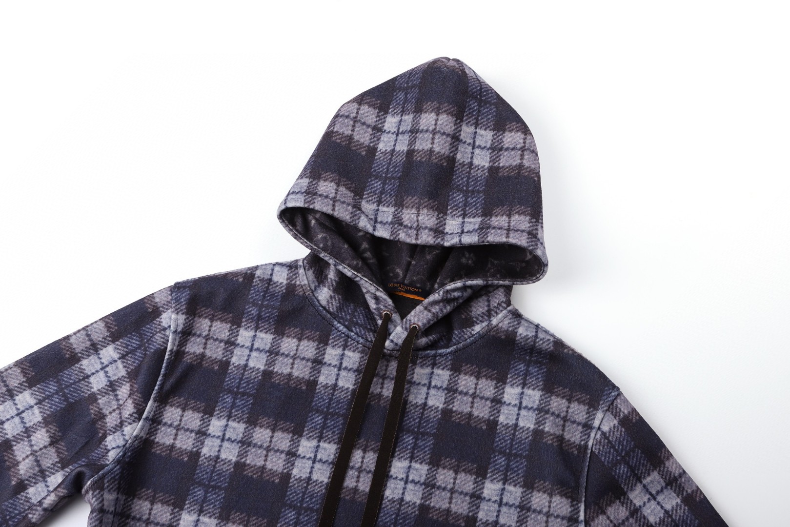 LOUIS VUITTON 路易威登 格纹渐变毛呢连帽卫衣 外套 棕色 B5 1AJCB1