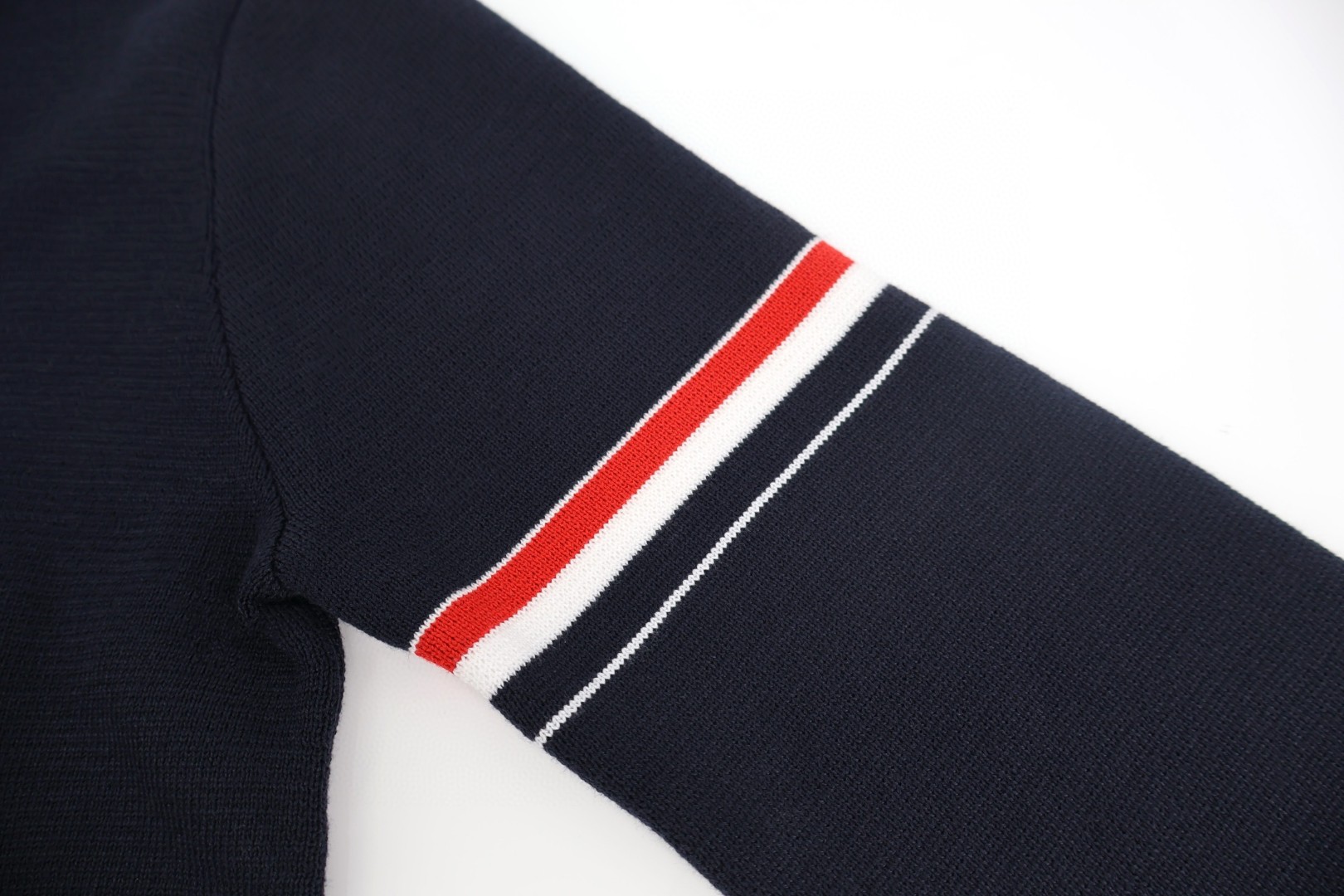 THOM BROWNE 织带羊毛针织毛衣 外套 长袖 深蓝色 灰色 B0 TBEKN01SS24MM-1