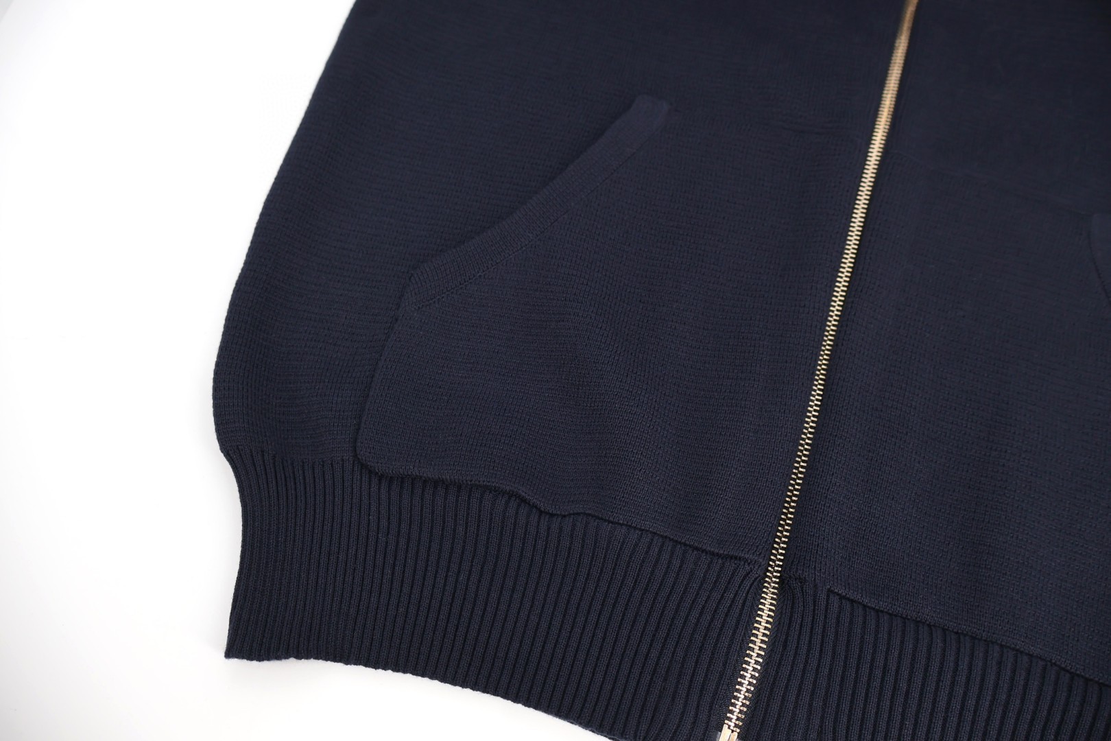 THOM BROWNE 四条杠羊毛针织拉链外套 毛衣 外套 长袖 深蓝色 灰色 B0