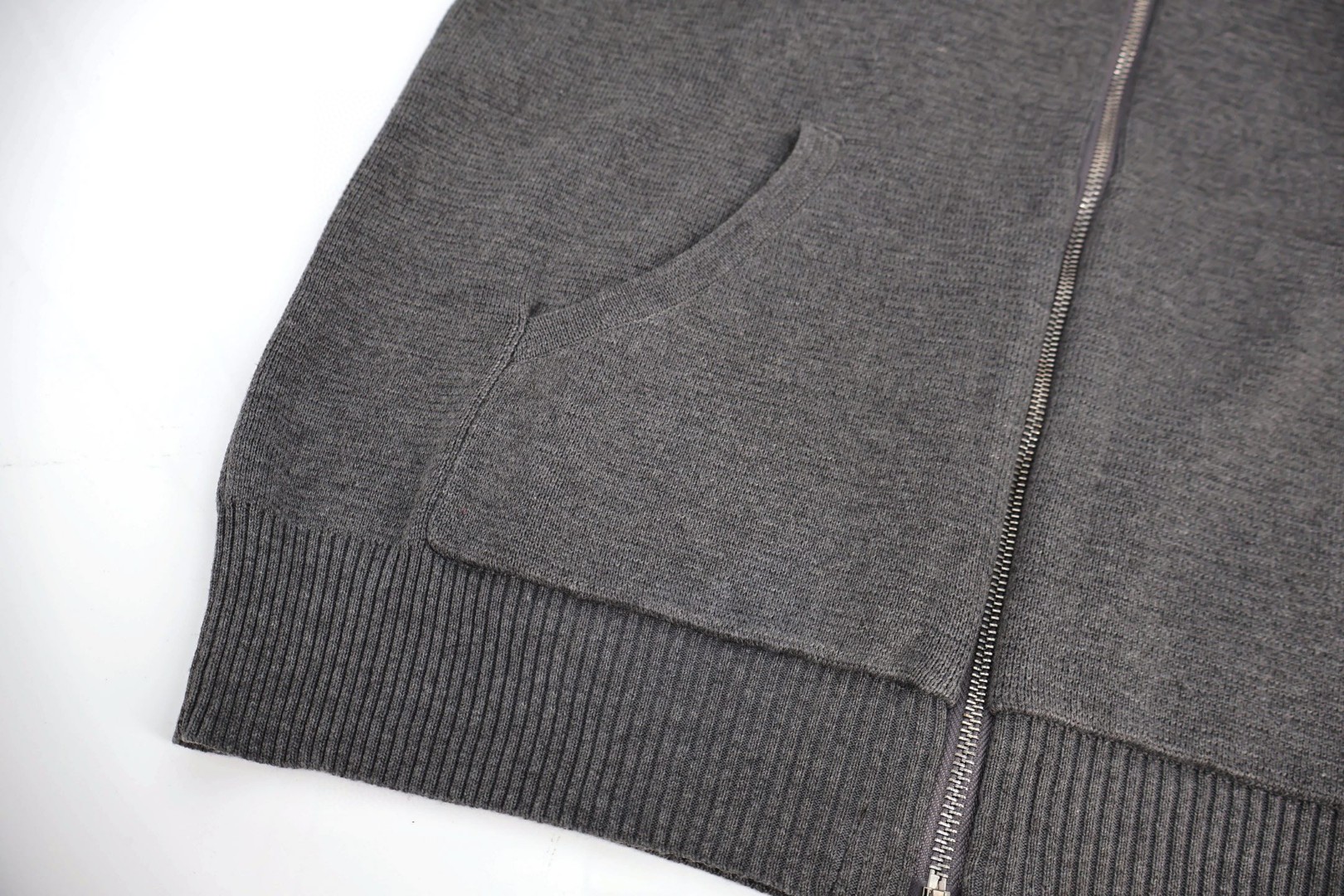 THOM BROWNE 四条杠羊毛针织拉链外套 毛衣 外套 长袖 深蓝色 灰色 B0