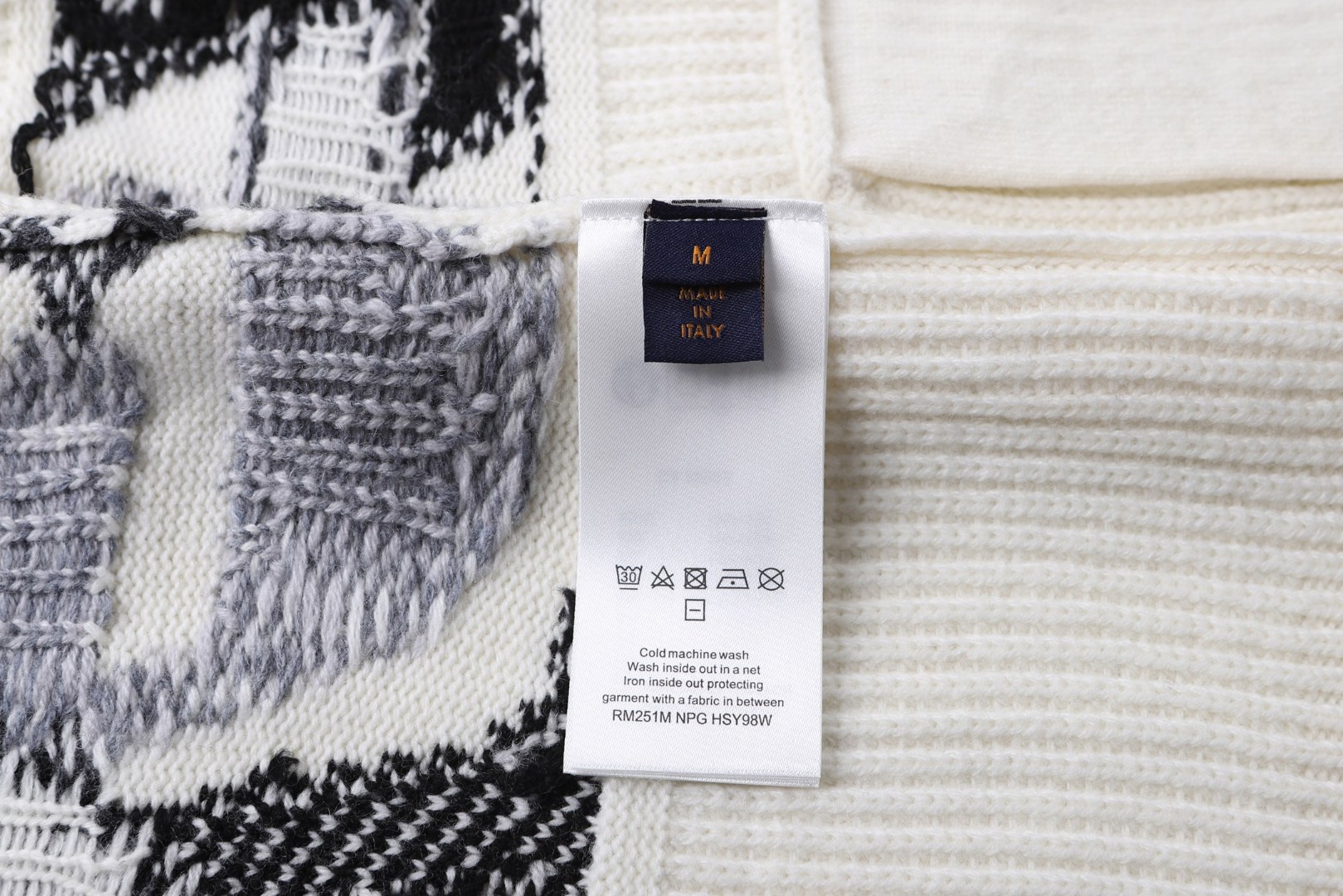 LOUIS VUITTON 路易威登 老花提花针织衫 开衫 毛衣 外套 米色 C0 1AJBX5