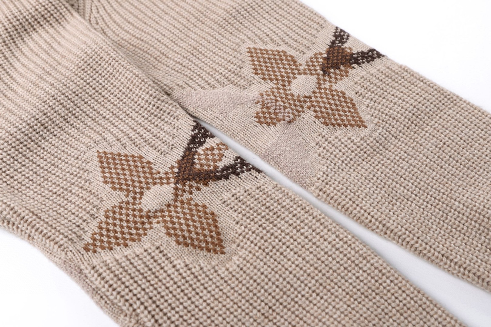 LOUIS VUITTON 路易威登 针织毛料提花针织衫 毛衣 外套 米色 B5 1AJBVY