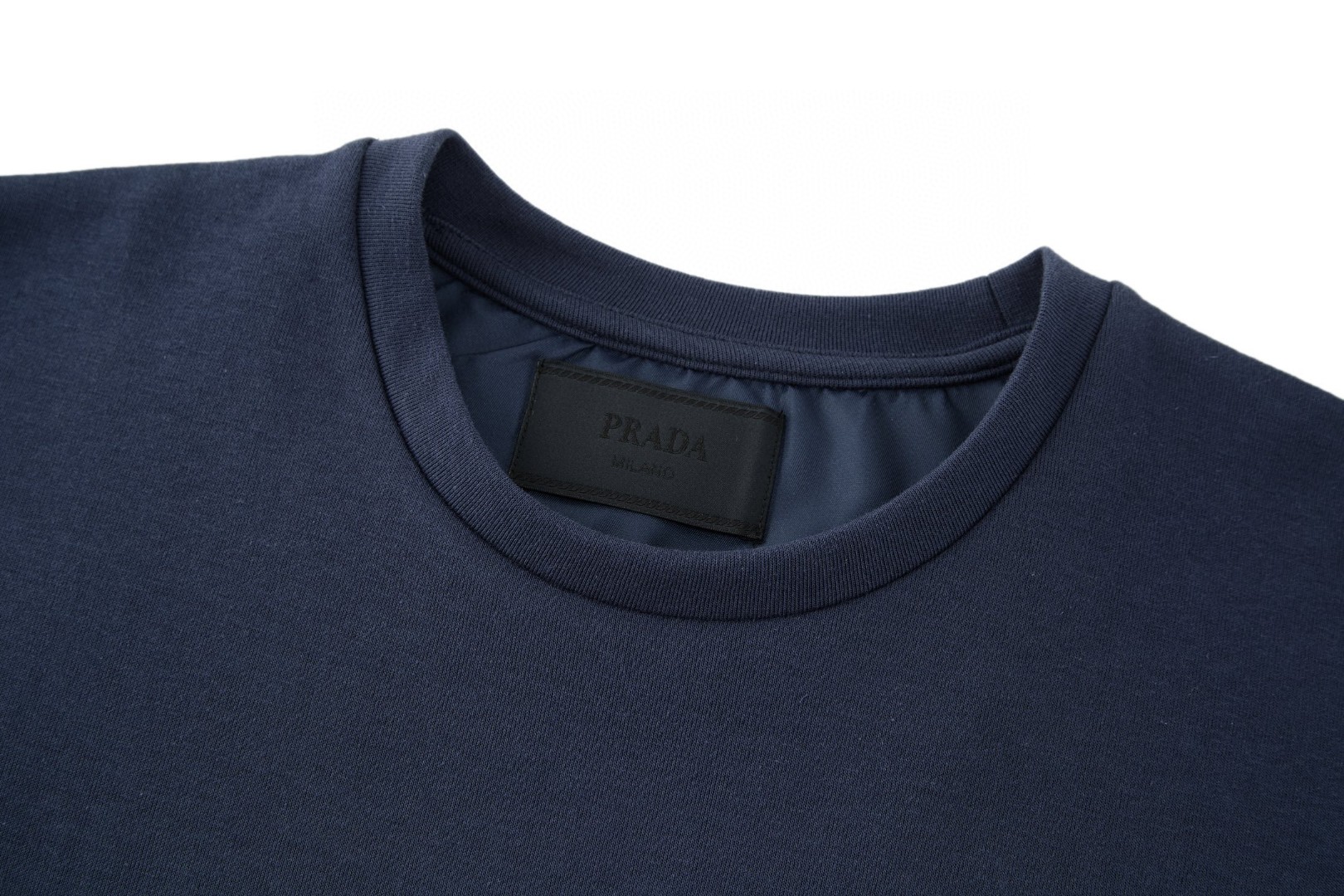 PRADA 普拉达 尼龙拼接空气层卫衣 套头 外套 长袖 深蓝色 黑色 B0 UJL90B-11OQ-F0008