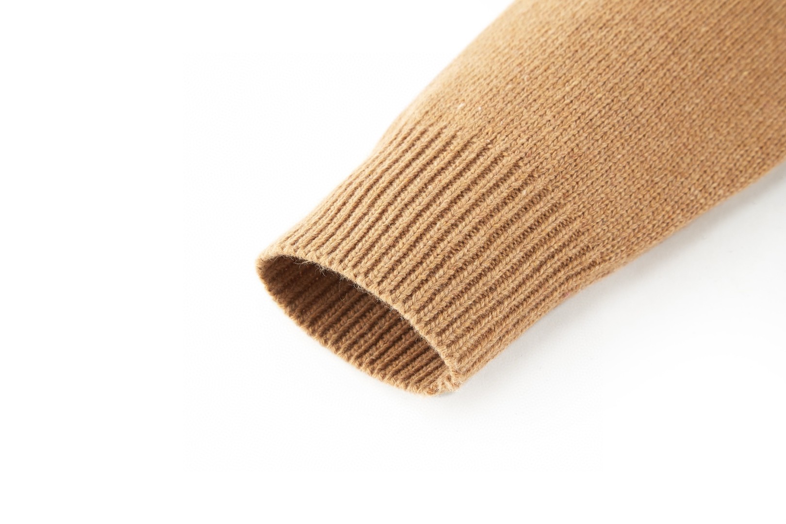 PRADA 普拉达 织物标识针织毛衣 针织衫 长袖 卡其棕 B0 