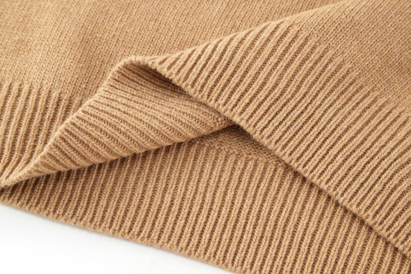 PRADA 普拉达 织物标识针织毛衣 针织衫 长袖 卡其棕 B0 