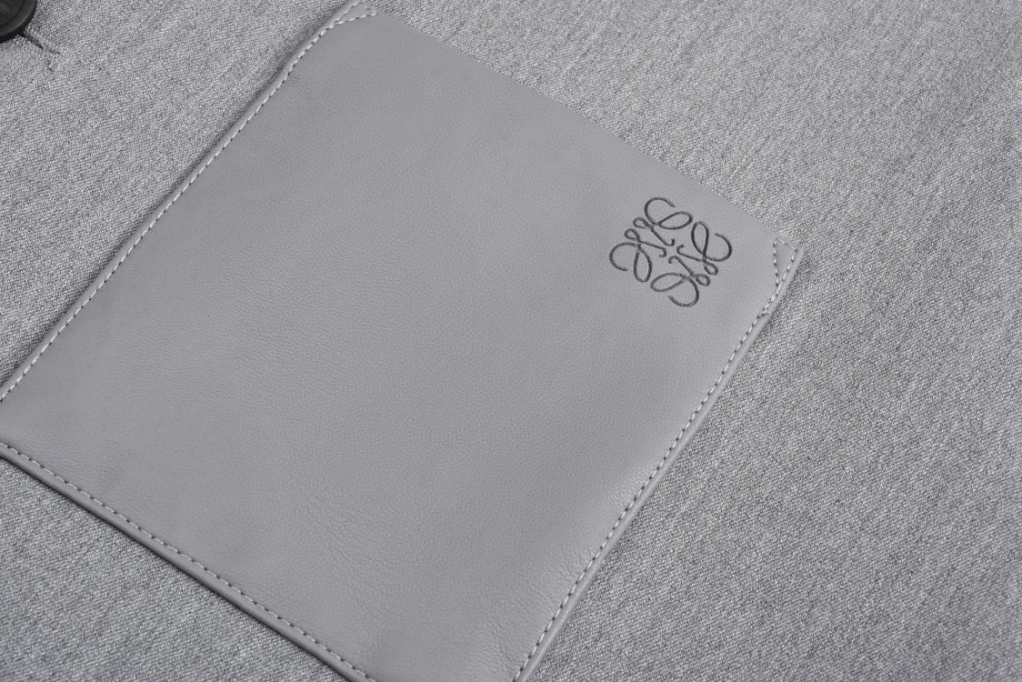 Loewe 罗意威 羊毛工装外套 夹克 长袖 秋冬 灰色 黑色 C0 H526Y02W82-1440