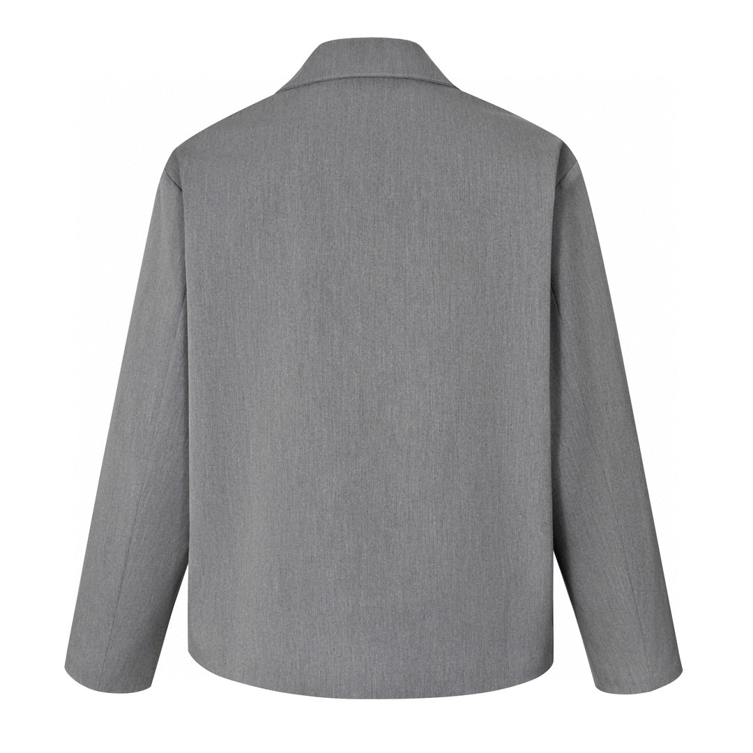 Loewe 罗意威 羊毛工装外套 夹克 长袖 秋冬 灰色 黑色 C0 H526Y02W82-1440