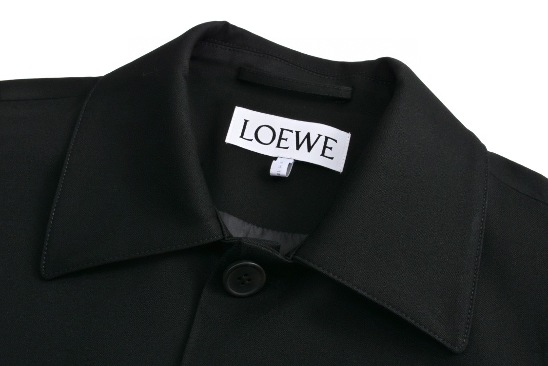 Loewe 罗意威 羊毛工装外套 夹克 长袖 秋冬 灰色 黑色 C0 H526Y02W82-1440