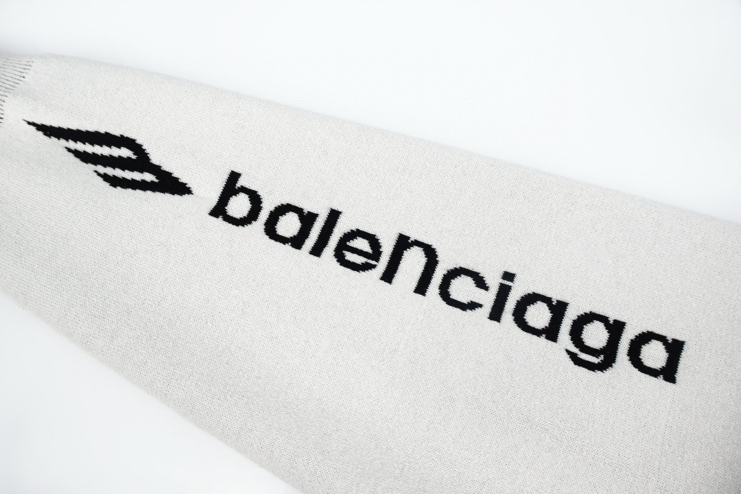 Balenciaga 巴黎世家 SKI滑雪系列 羊毛针织衫 毛衣 外套 长袖 黑色 白色 B0 857094T17691070