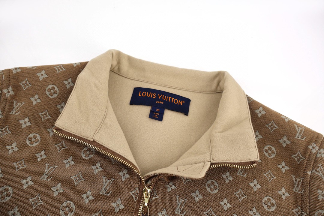 LOUIS VUITTON 路易威登 老花立领外套 夹克 红色 C2 1AHXXC