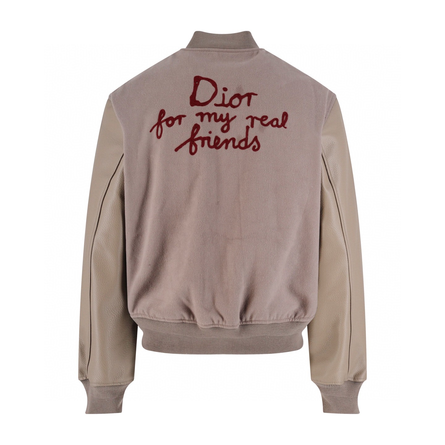 DIOR 迪奥 麂皮拼皮袖刺绣棒球服夹克 外套 长袖 C5 583L434A0700-C884