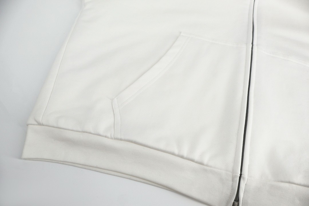 Balenciaga 巴黎世家 毛领拉链连帽卫衣 外套 长袖 白色 黑色 C0 855346TTVK89080