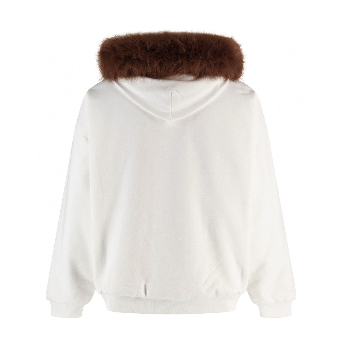 Balenciaga 巴黎世家 毛领拉链连帽卫衣 外套 长袖 白色 黑色 C0 855346TTVK89080