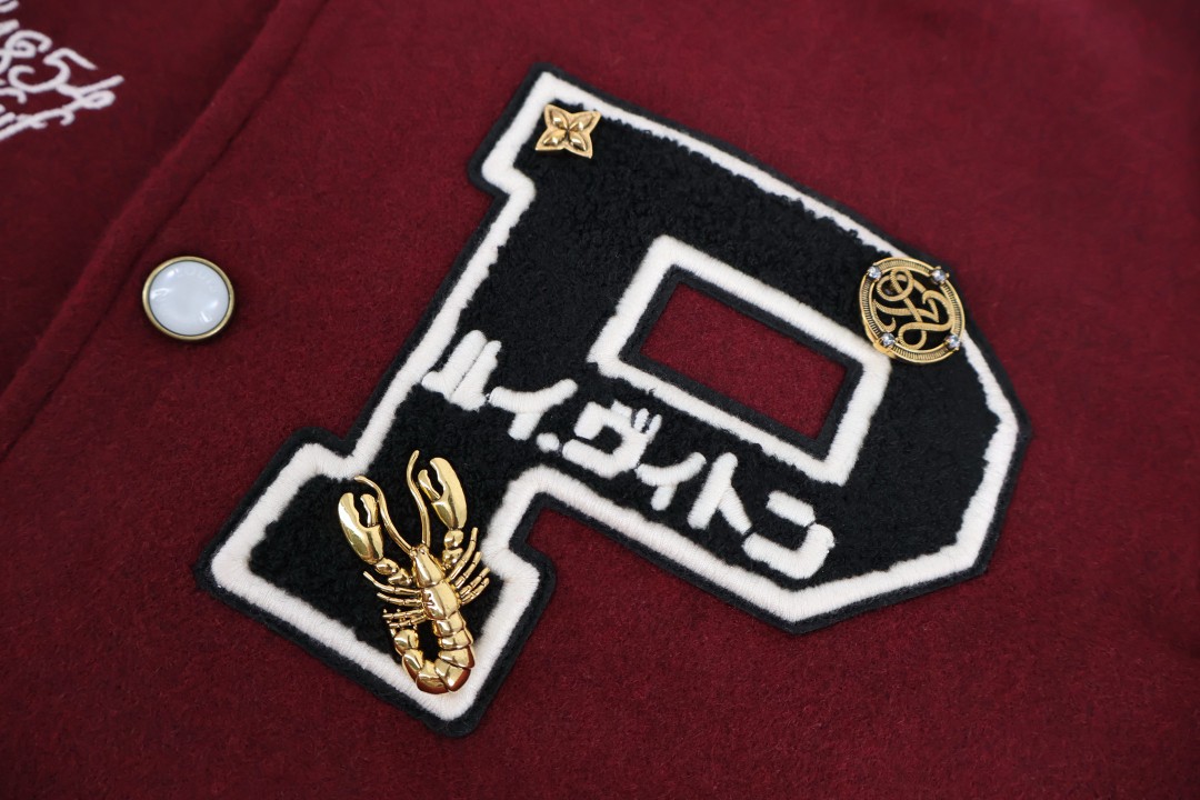 LOUIS VUITTON 路易威登 Nigo联名款 头像棒球服外套 夹克 红色 C0 1AIMP6