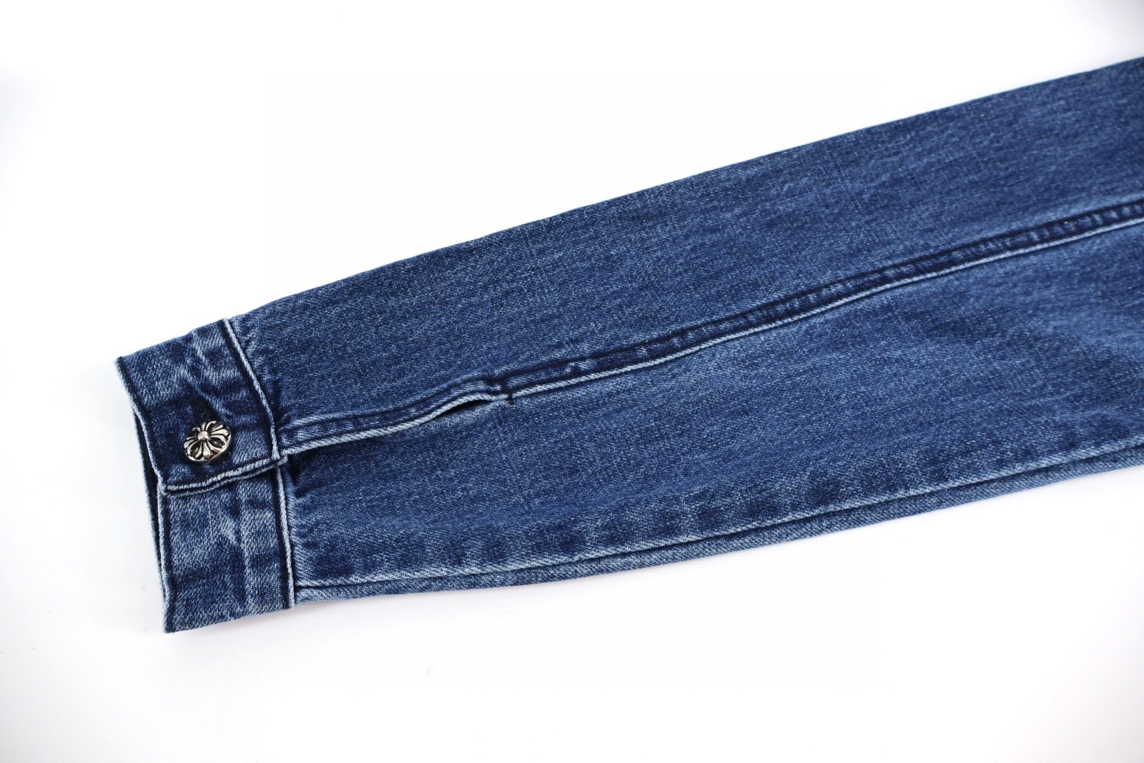 Chrome Hearts 克罗心 水洗宝剑拉链牛仔外套 夹克 长袖 蓝色 C0