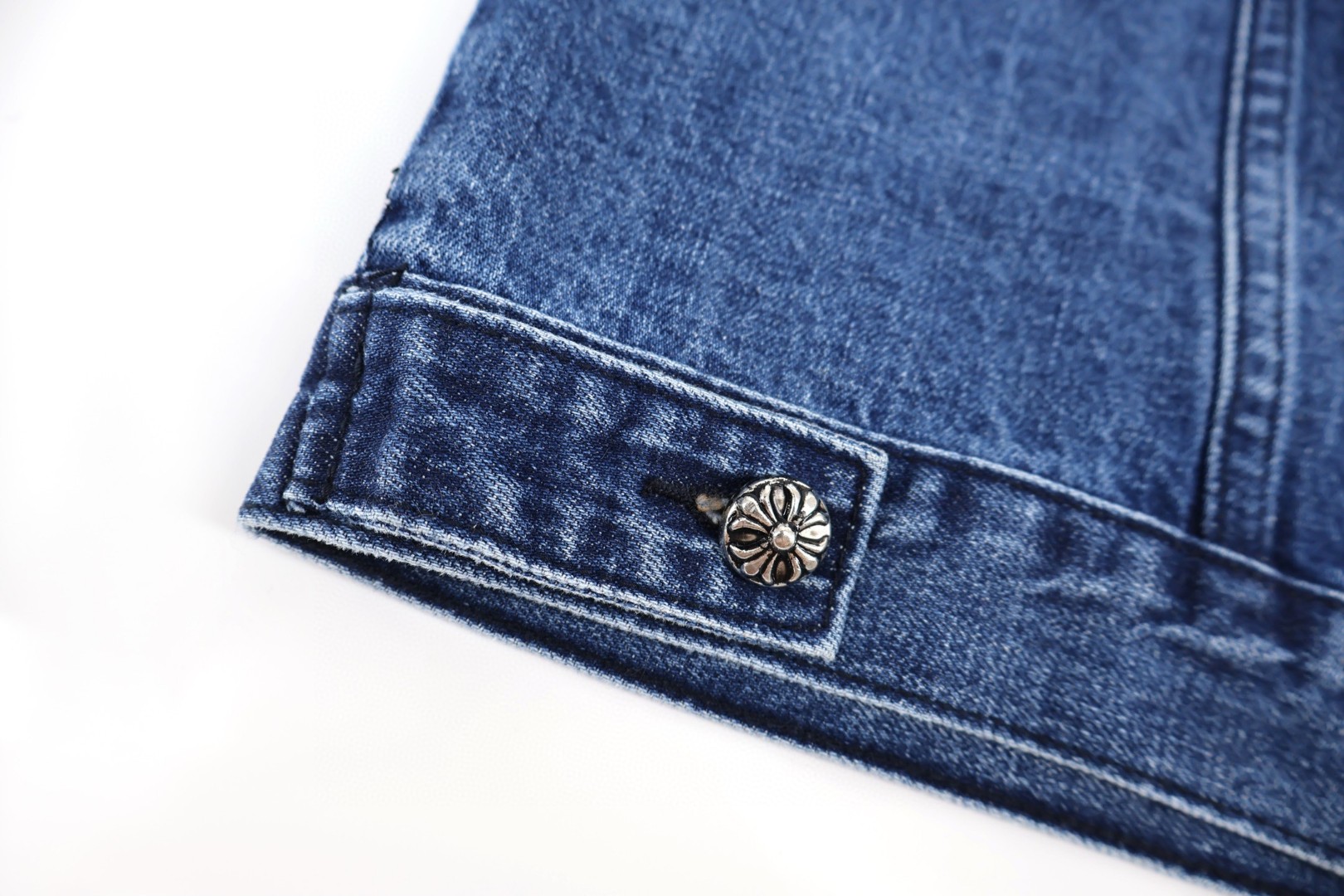 Chrome Hearts 克罗心 水洗宝剑拉链牛仔外套 夹克 长袖 蓝色 C0