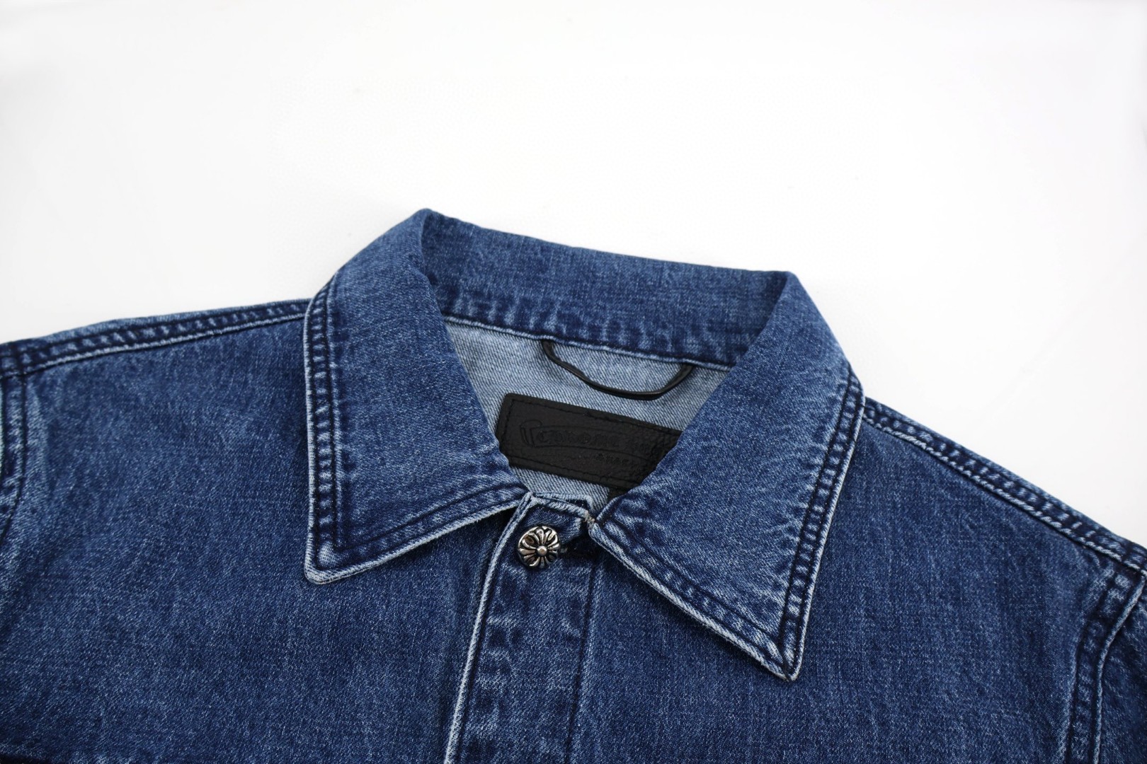 Chrome Hearts 克罗心 水洗宝剑拉链牛仔外套 夹克 长袖 蓝色 C0