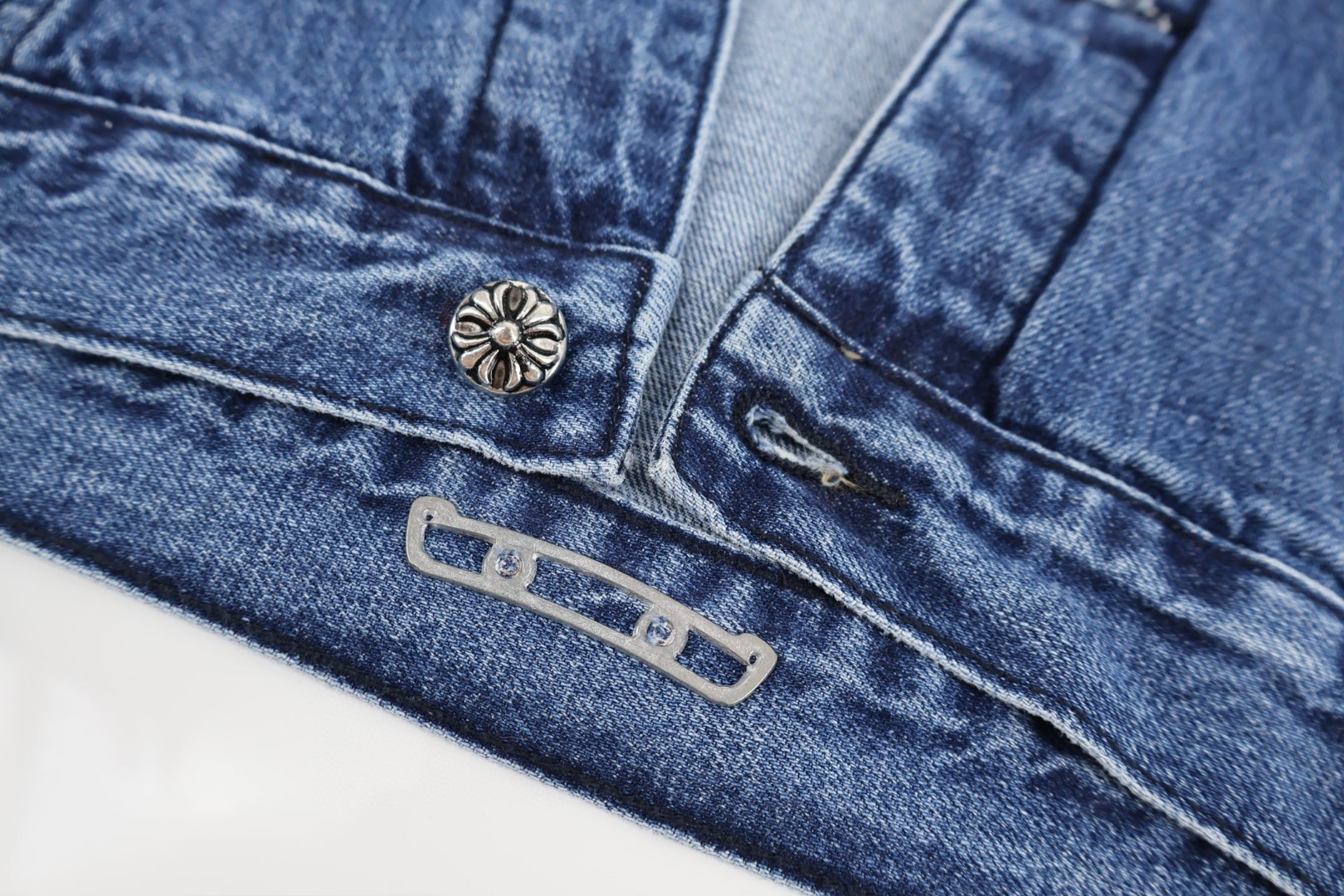 Chrome Hearts 克罗心 水洗宝剑拉链牛仔外套 夹克 长袖 蓝色 C0