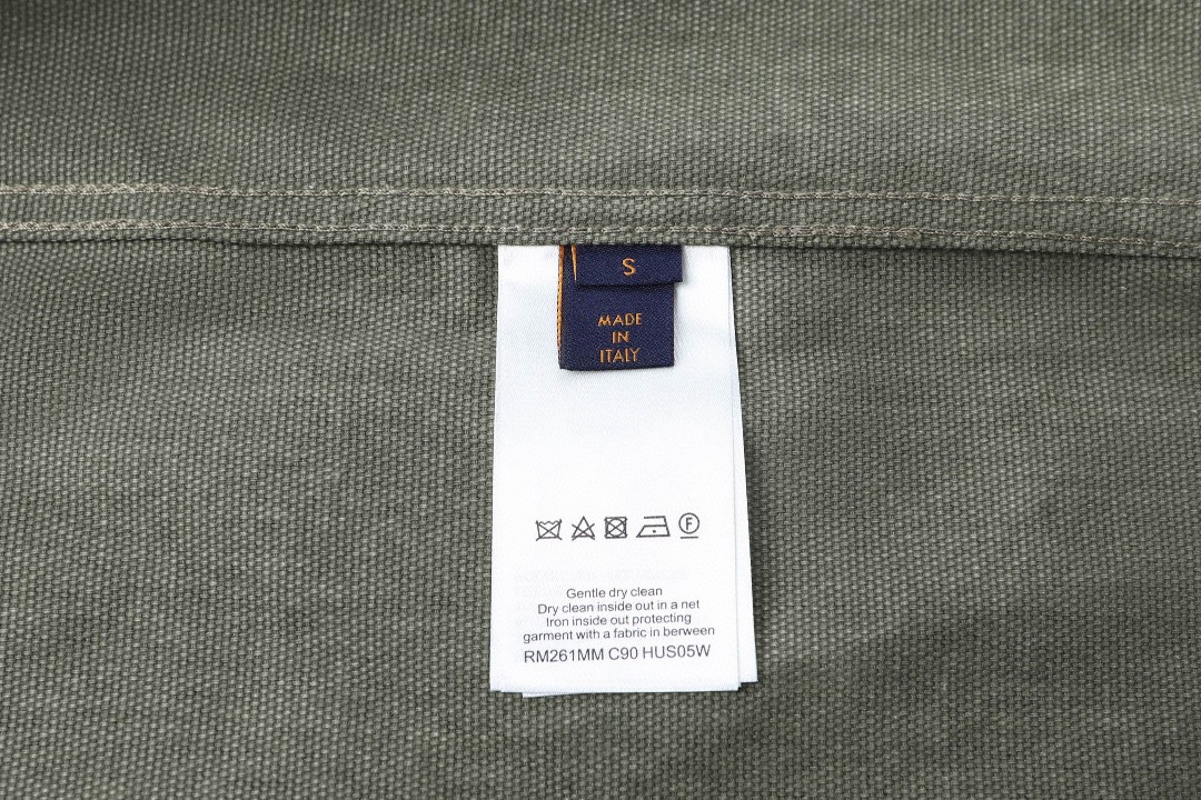 LOUIS VUITTON 路易威登 翻领满印工装夹克式衬衫 外套 长袖 绿色 B0 1AJC48