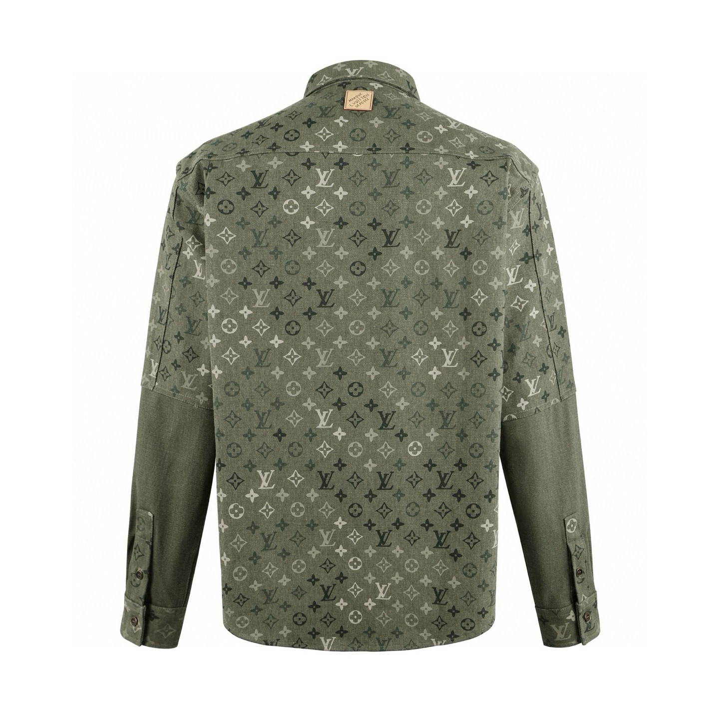 LOUIS VUITTON 路易威登 翻领满印工装夹克式衬衫 外套 长袖 绿色 B0 1AJC48