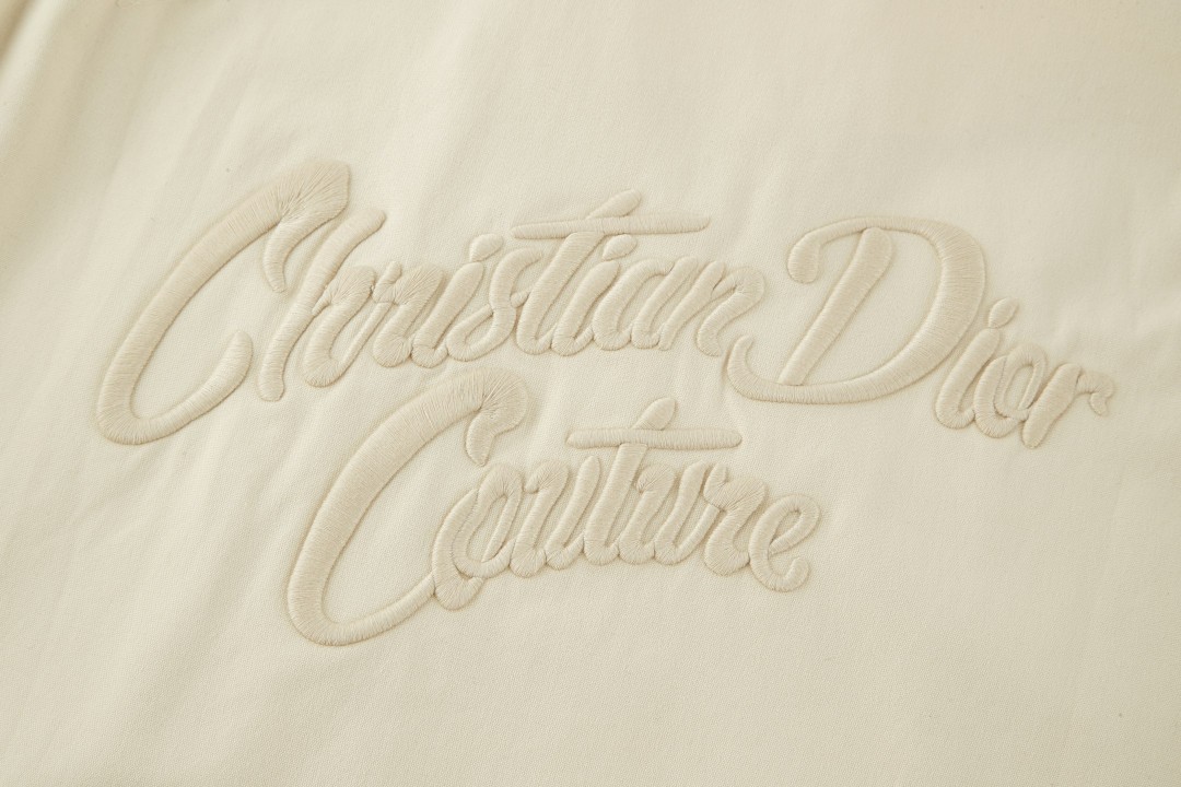 DIOR 迪奥 胸章刺绣棒球服 夹克 外套 长袖 灰绿色 米白色 B5 143C432G6107-C886