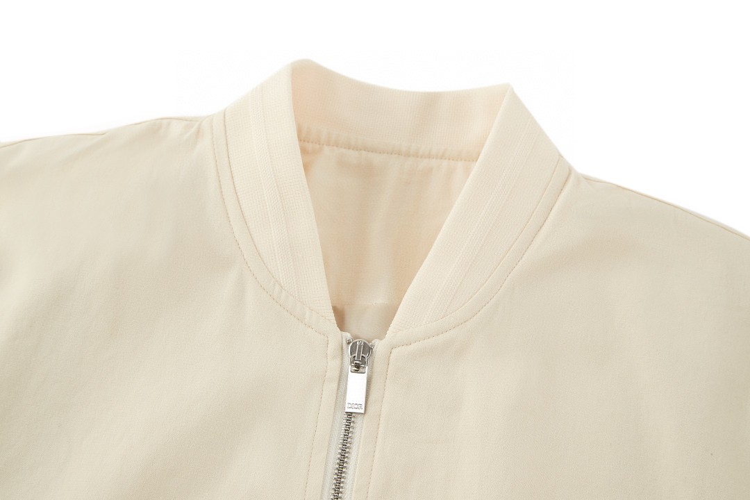 DIOR 迪奥 胸章刺绣棒球服 夹克 外套 长袖 灰绿色 米白色 B5 143C432G6107-C886