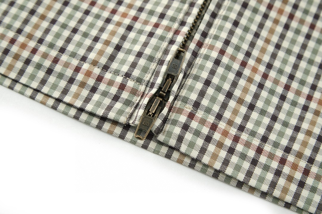 Balenciaga 巴黎世家 小格纹拉链衬衫 外套 夹克 长袖 秋冬 B0 839191TSM207778