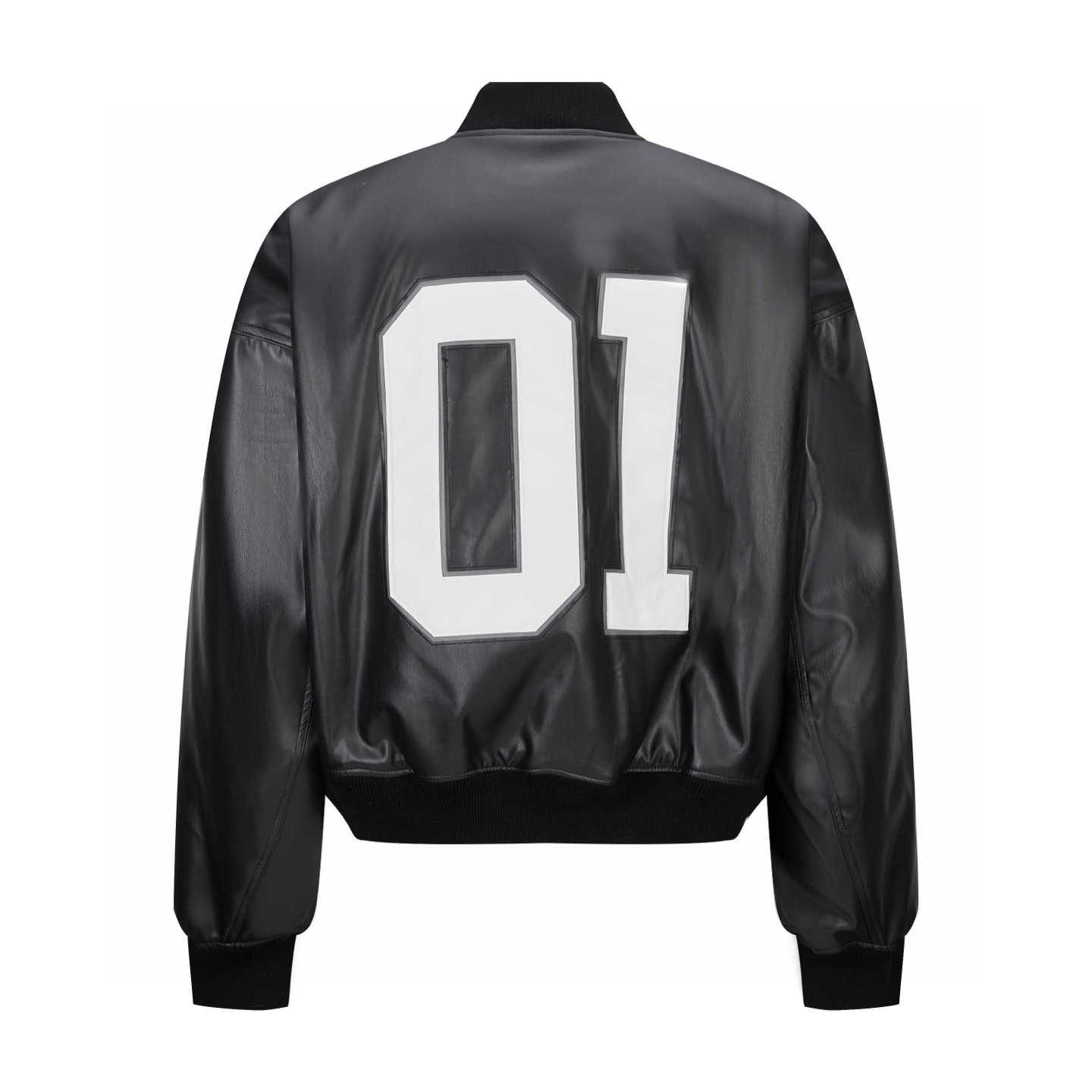 Balenciaga 巴黎世家 01篮球系列皮衣夹克 棉服 棒球服 外套 长袖 秋冬 黑色 C5 822777TRS011000