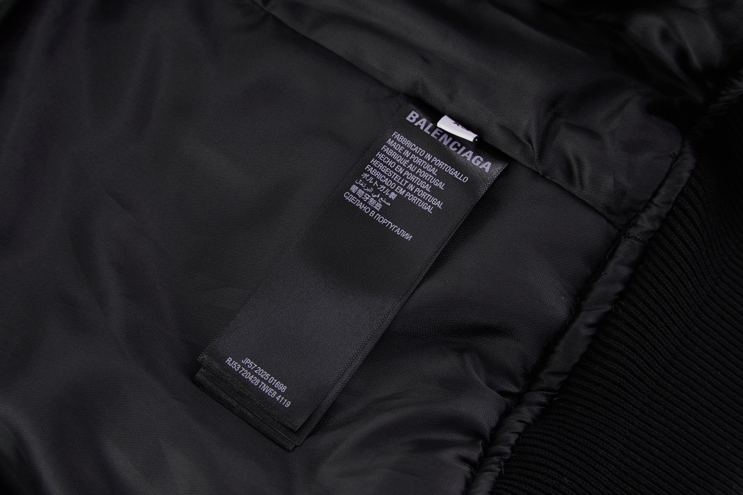 Balenciaga 巴黎世家 01篮球系列皮衣夹克 棉服 棒球服 外套 长袖 秋冬 黑色 C5 822777TRS011000