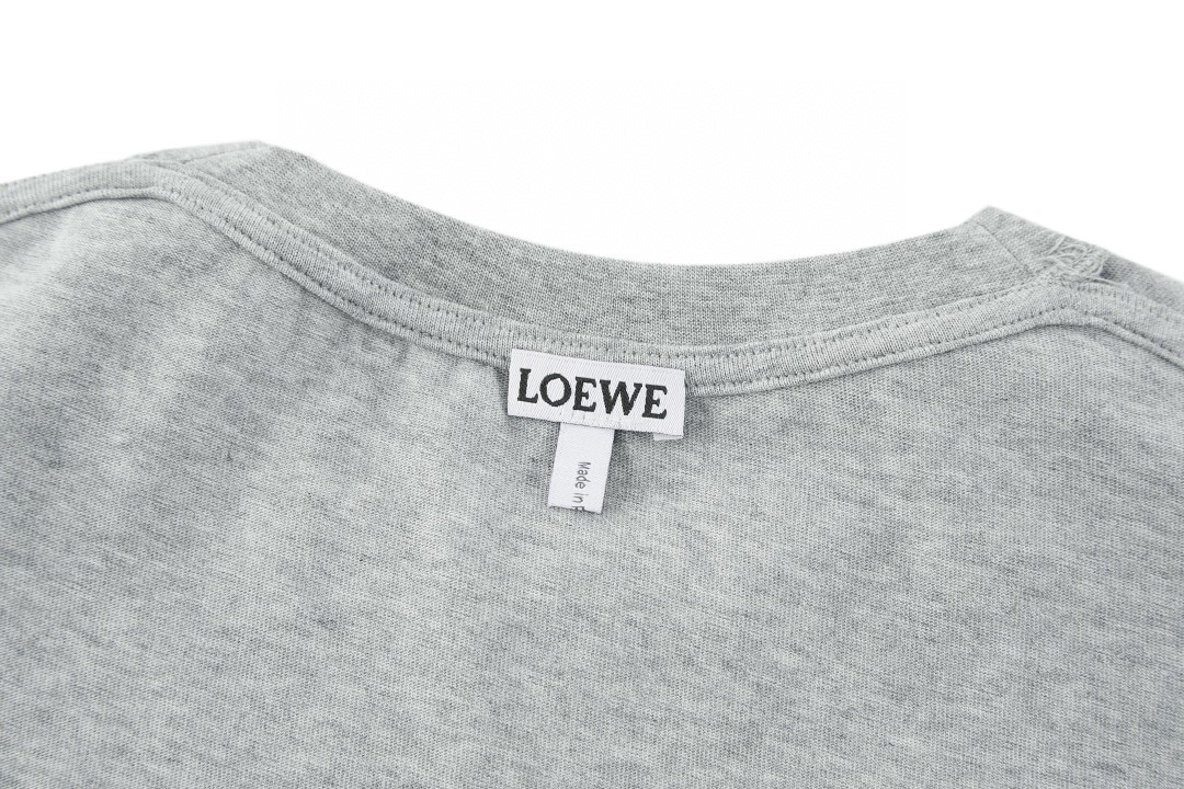 Loewe 罗意威 Louis Wain 联名款 石像猫圆领T恤 打底衫 灰色 A5 H526Y24J32-1440