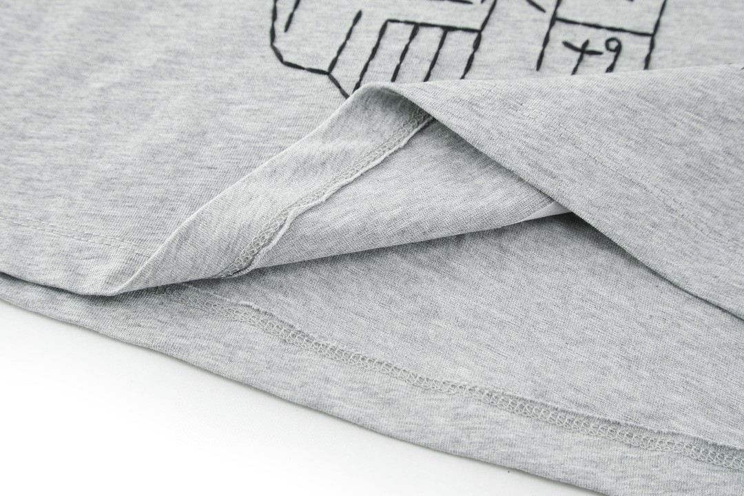 Loewe 罗意威 Louis Wain 联名款 石像猫圆领T恤 打底衫 灰色 A5 H526Y24J32-1440