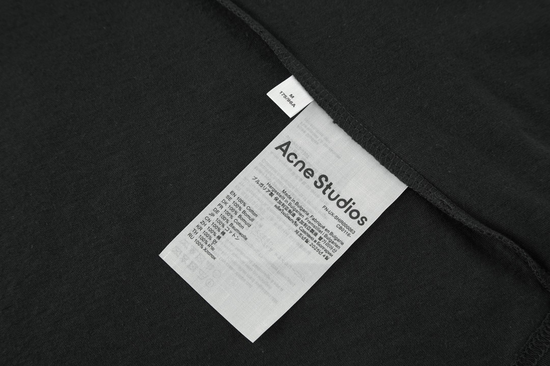 Acne Studios 1996 镜面反光烫钻T恤 打底衫 长袖 白色 黑色 A5 CL0416-183