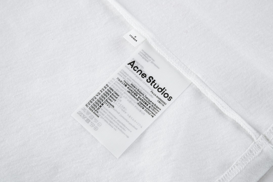 Acne Studios 1996 镜面反光烫钻T恤 打底衫 长袖 白色 黑色 A5 CL0416-183