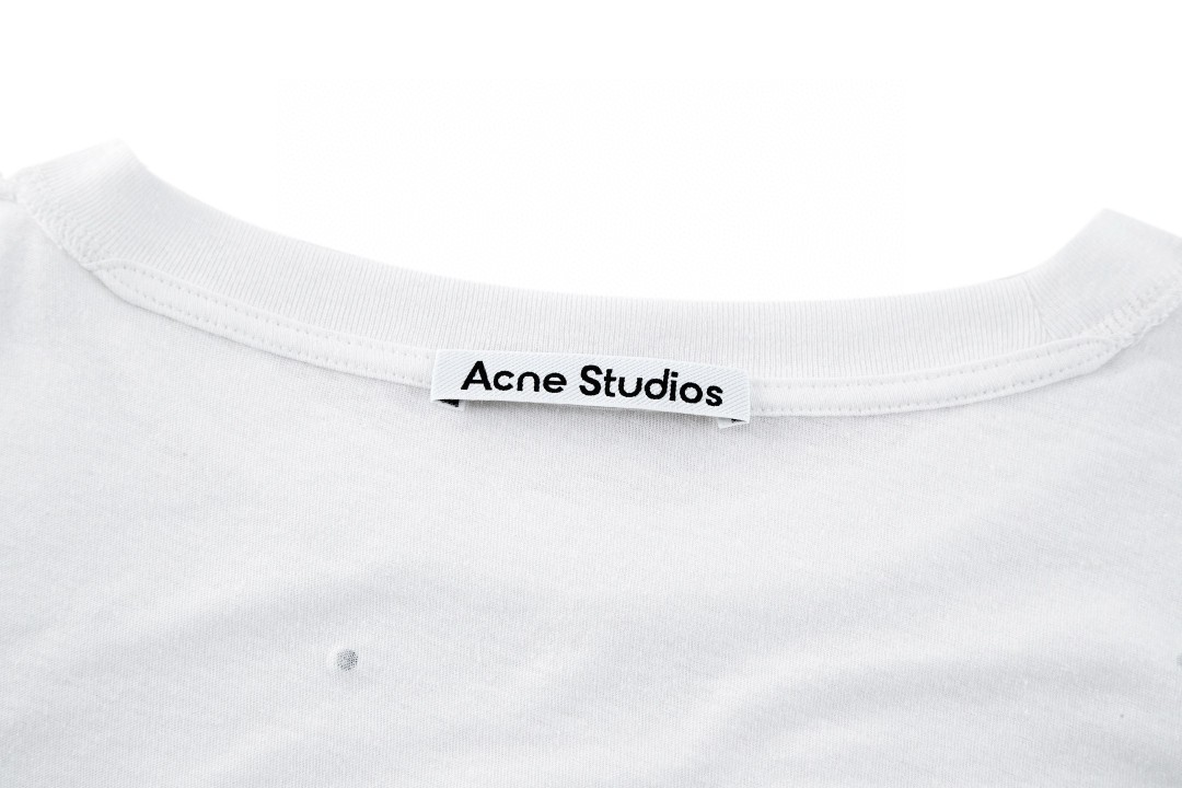 Acne Studios 1996 镜面反光烫钻T恤 打底衫 长袖 白色 黑色 A5 CL0416-183