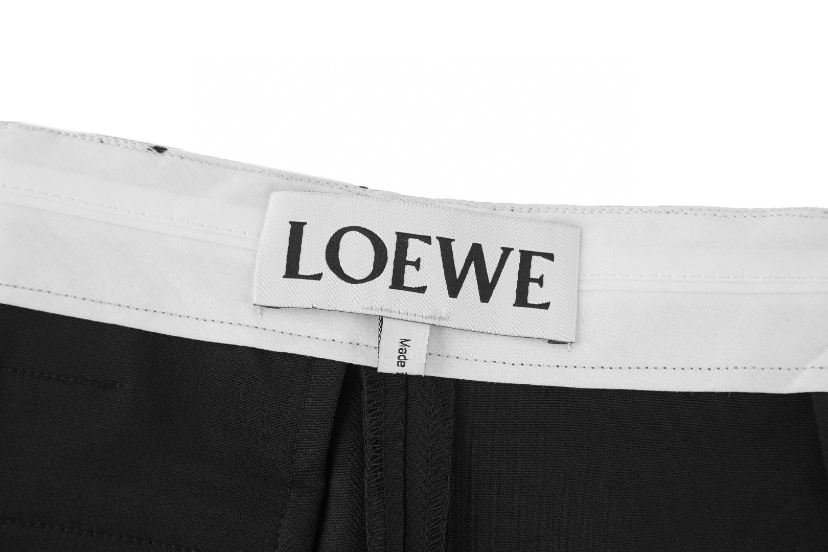 Loewe 罗意威 皮标松紧腰工装裤 休闲裤 长裤 裤子 黑色 B5 H526Y04WHY-1100