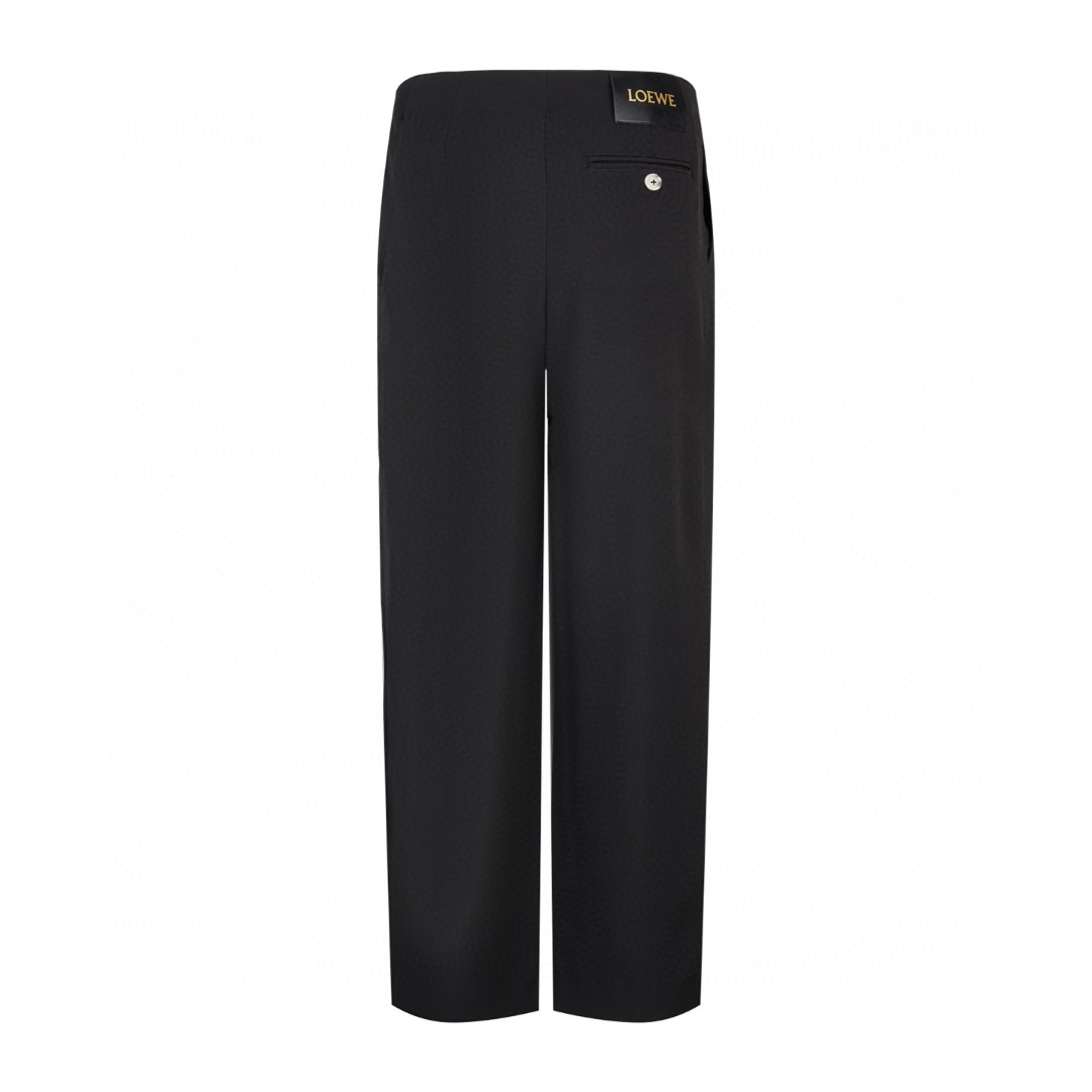 Loewe 罗意威 皮标松紧腰工装裤 休闲裤 长裤 裤子 黑色 B5 H526Y04WHY-1100