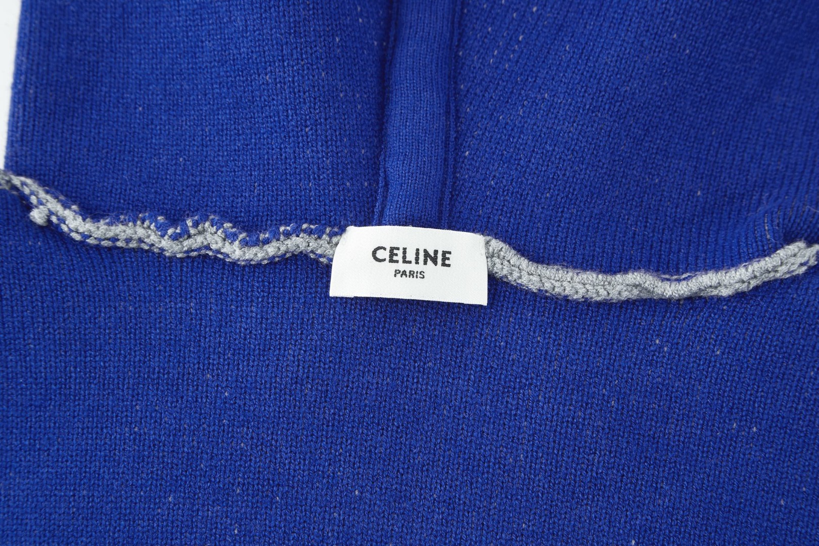 CELINE 赛琳 凯旋门提花标识针织帽衫 连帽卫衣 外套 长袖 灰色 B0 RY0QZ0X73-10DU